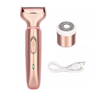 Professional 2 in 1 Women Epilator Electric Razor Hair Removal Painless Face Shaver Bikini Pubic Hair Trimmer Home Use Machine