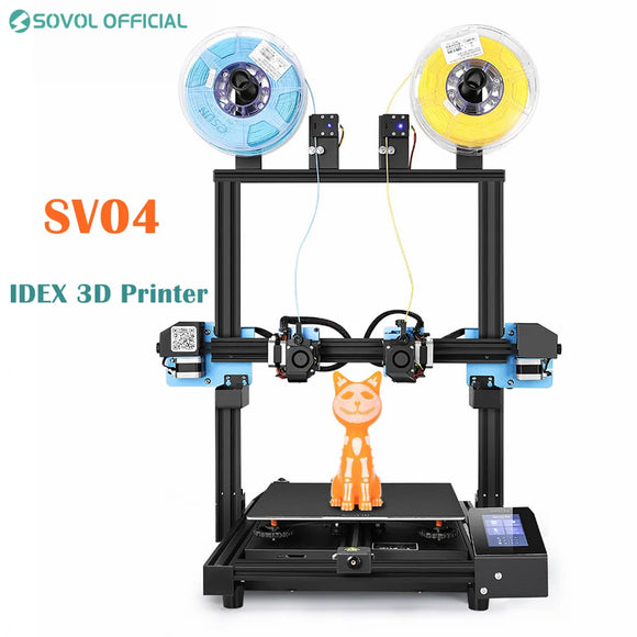 SV04 IDEX Auto Leveling TMC2209 Silent Driver 3D Printer Large Build Volume 300x300x400mm Independent Dual Extruder 3D Printer